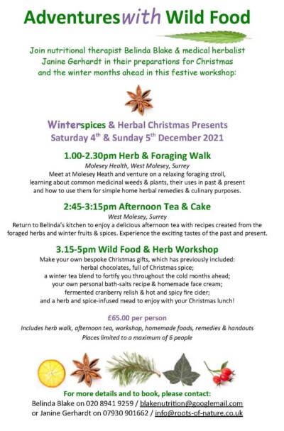 Adventures with wild Food - Winterspices & Herbal Christmas Presents